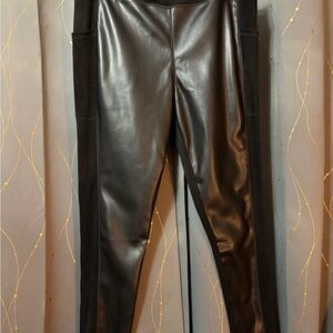 Black Faux Leather Pants